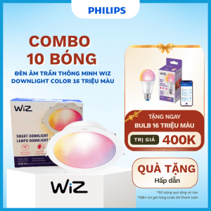 Combo 10 bóng đèn âm trần thông minh 16 triệu màu