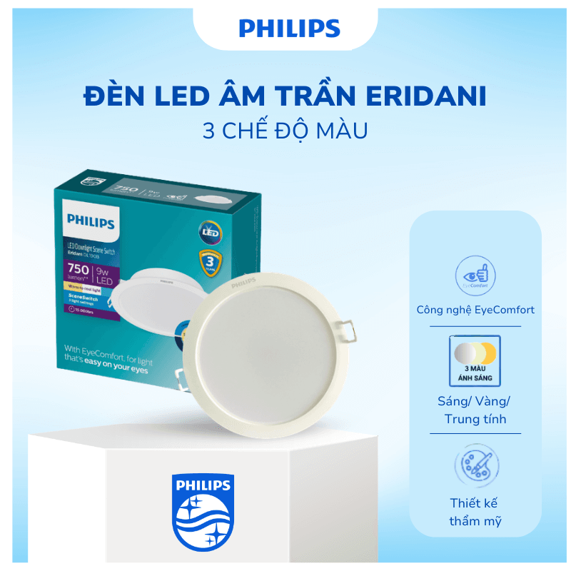 Đèn led philips 3 chế độ màu