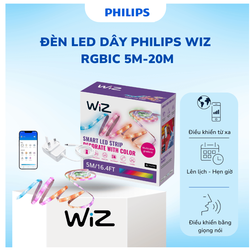 LED Dây Thông Minh Philips WiZ RGBIC