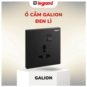Ổ cắm galion đen lì